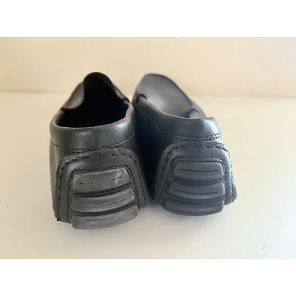 ZARA Men's Black Leather Loafers Size 42 EU 9 US Slip On Driving Moccasins - Picture 3 of 6